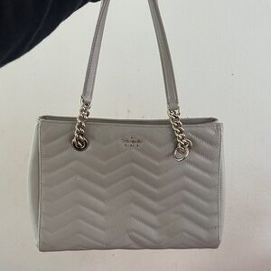 Kate Spade Silver Quilted Shoulder Bag